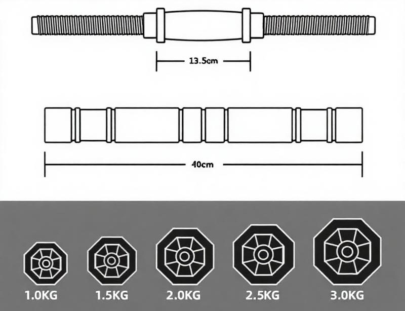 Fitness Adjustable Dumbbell-Kettle Bell Set