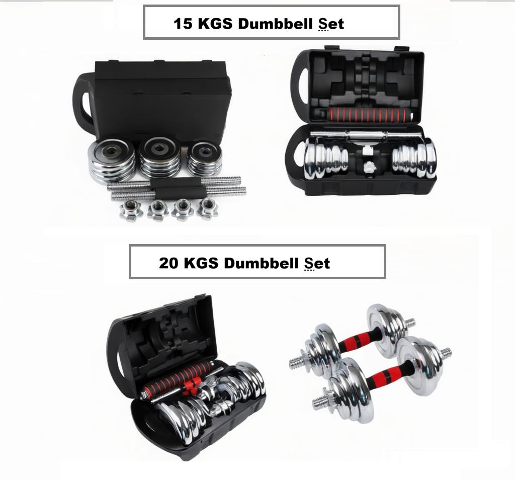 Electroplated fitness dumbbell set