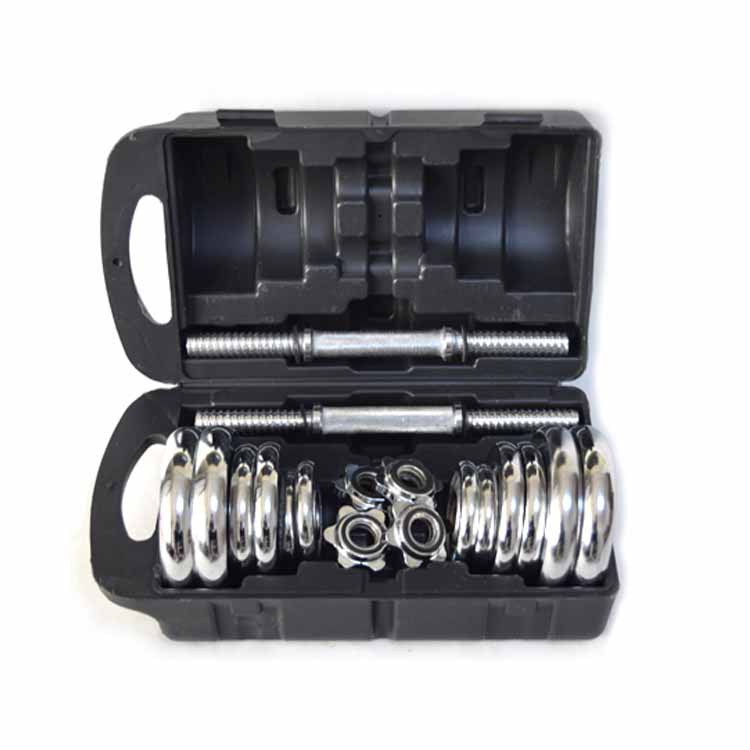 Electroplated fitness dumbbell set