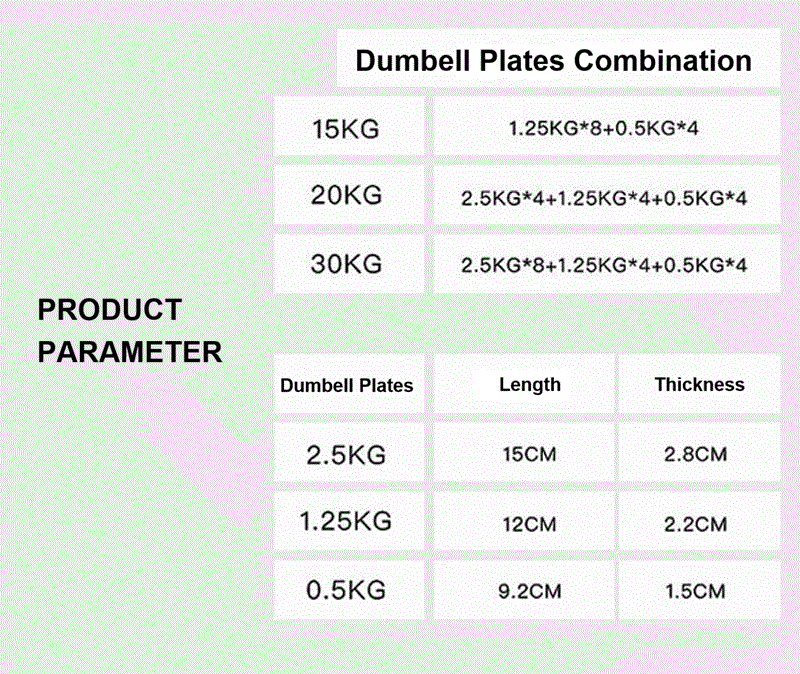 Electroplated fitness dumbbell set