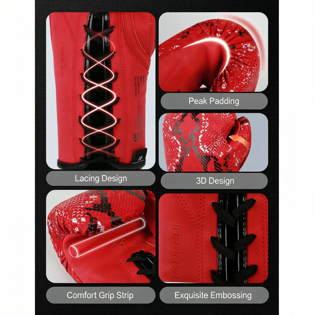 Boxing Glove with Textured Patterns